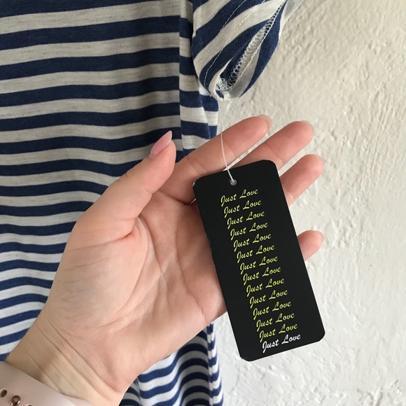 NWT Navy and Cream Stripes Summer Dress - Picture 5 of 7